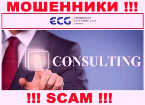 Consulting - это направление деятельности незаконно действующей компании Европейская Консалтинговая Группа