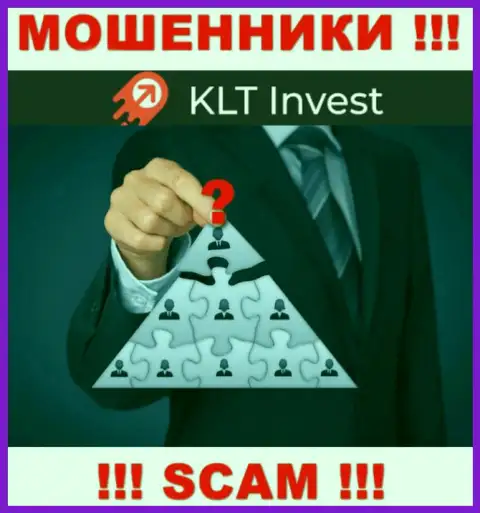 Нет ни малейшей возможности узнать, кто же является непосредственным руководством конторы KLTInvest Com - это стопроцентно мошенники