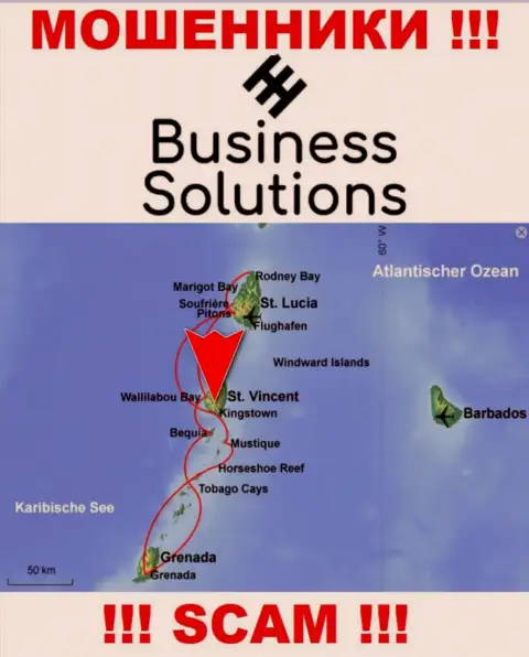 Бизнес Солюшнс намеренно обосновались в офшоре на территории Kingstown, St Vincent & the Grenadines это МОШЕННИКИ !!!