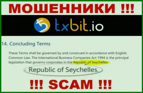 Пустив корни в оффшорной зоне, на территории Republic of Seychelles, TXBit не неся ответственности лишают денег своих клиентов