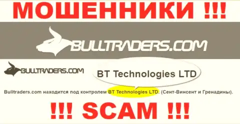 Организация, которая владеет мошенниками Bulltraders - BT Technologies LTD