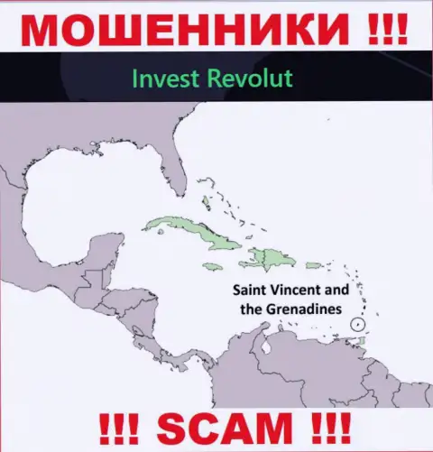 Invest Revolut зарегистрированы на территории - St. Vincent and the Grenadines, избегайте совместной работы с ними