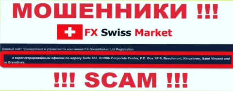 Официальное место регистрации обманщиков FX-SwissMarket Com - Сент-Винсент и Гренадины
