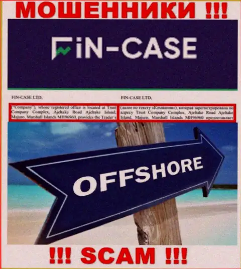 Fin Case - это ШУЛЕРА ! Осели в оффшоре по адресу: Trust Company Complex, Ajeltake Road Ajeltake Island, Majuro, Marshall Islands MH96960 и прикарманивают финансовые средства своих клиентов