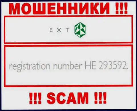 Регистрационный номер EXT - HE 293592 от прикарманивания вложенных денег не спасает