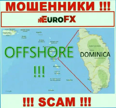 Dominica - офшорное место регистрации кидал ЕвроФХТрейд, представленное на их веб-сервисе