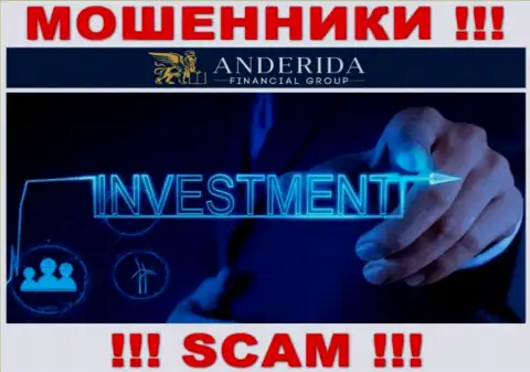 Андерида Груп обманывают, оказывая незаконные услуги в сфере Инвестиции
