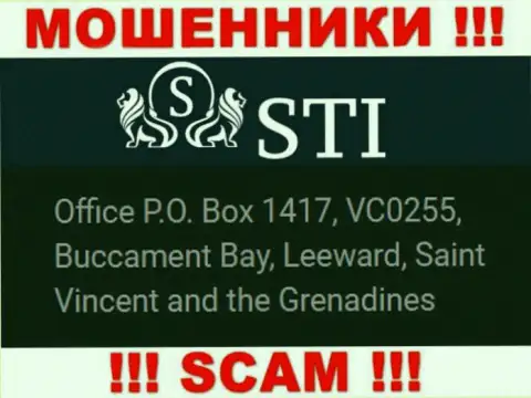 Сент-Винсент и Гренадины - это официальное место регистрации организации STOKTRADEINVEST LTD