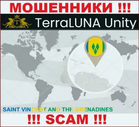 Официальное место регистрации мошенников TerraLunaUnity Com - Saint Vincent and the Grenadines
