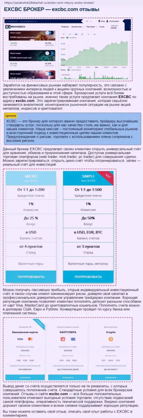 Информационный материал о форекс брокерской организации EX Brokerc на портале zarabotok24skachat ru