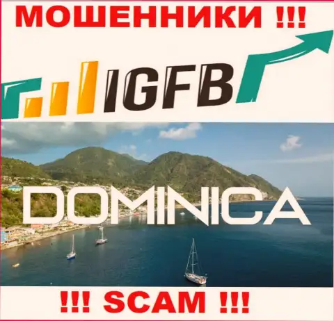 На интернет-портале IGFB One отмечено, что они расположены в офшоре на территории Commonwealth of Dominica