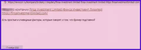 Автор отзыва сообщает, что FinsaInvestmentLimited Com - это КИДАЛЫ !!! Иметь дело с которыми очень рискованно