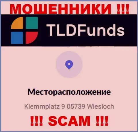 Инфа о адресе регистрации TLDFunds, которая показана а их информационном портале - липовая