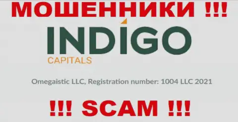Рег. номер еще одной неправомерно действующей компании Индиго Капиталс - 1004 LLC 2021