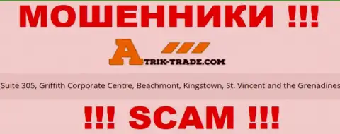 Изучив сайт Atrik-Trade Com можете заметить, что находятся они в офшоре: Suite 305, Griffith Corporate Centre, Beachmont, Kingstown, St. Vincent and the Grenadines - это МАХИНАТОРЫ !!!