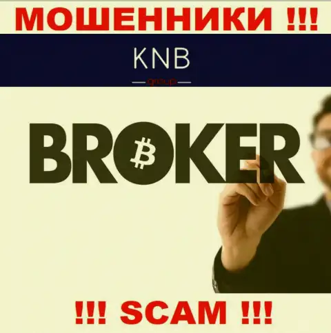 Брокер - в этом направлении оказывают услуги обманщики KNB Group