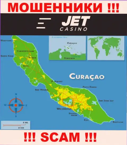 Кюрасао - это официальное место регистрации компании JetCasino